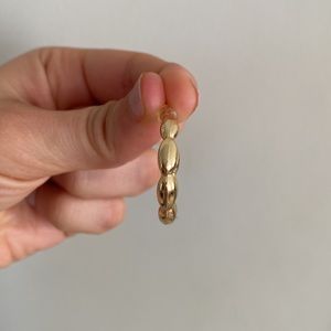 Gold colored hoop earrings